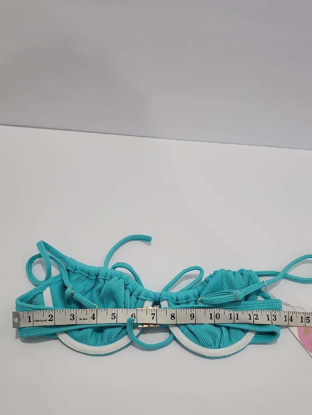 Kulani Kinis x Lexi Hidalgo Ruched Underwire Bikini Bra - Aqua